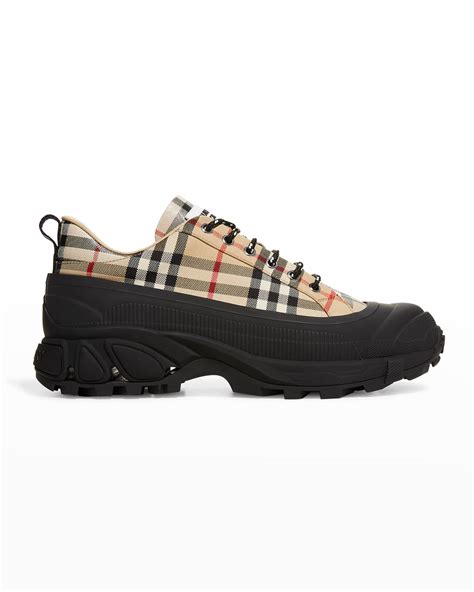 burberry vintage check cotton sneakers mens|arthur vintage check cotton sneakers.